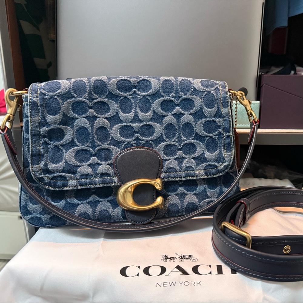 Coach Denim Blue Soft Tabby shoulder/Crossbody Bag